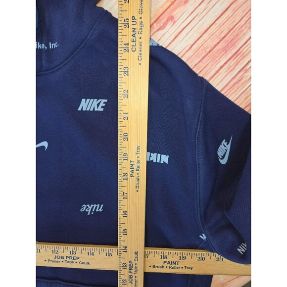 Nike Mens Navy Blue‎ Logo Print Hoodie Small - Picture 7 of 7